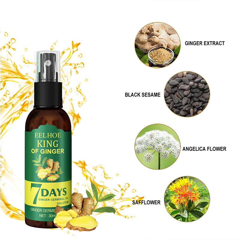 7 Days Crecimiento Capilar – Aceite de Jengibre para un Cabello Más Fuerte y Denso