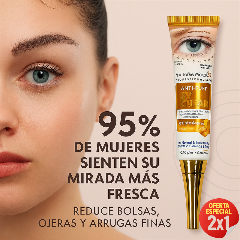 ✨ Contorno Ojos Antibolsas Wokali con Q10™ – 👉Despídete de las bolsas, da la bienvenida a una mirada joven