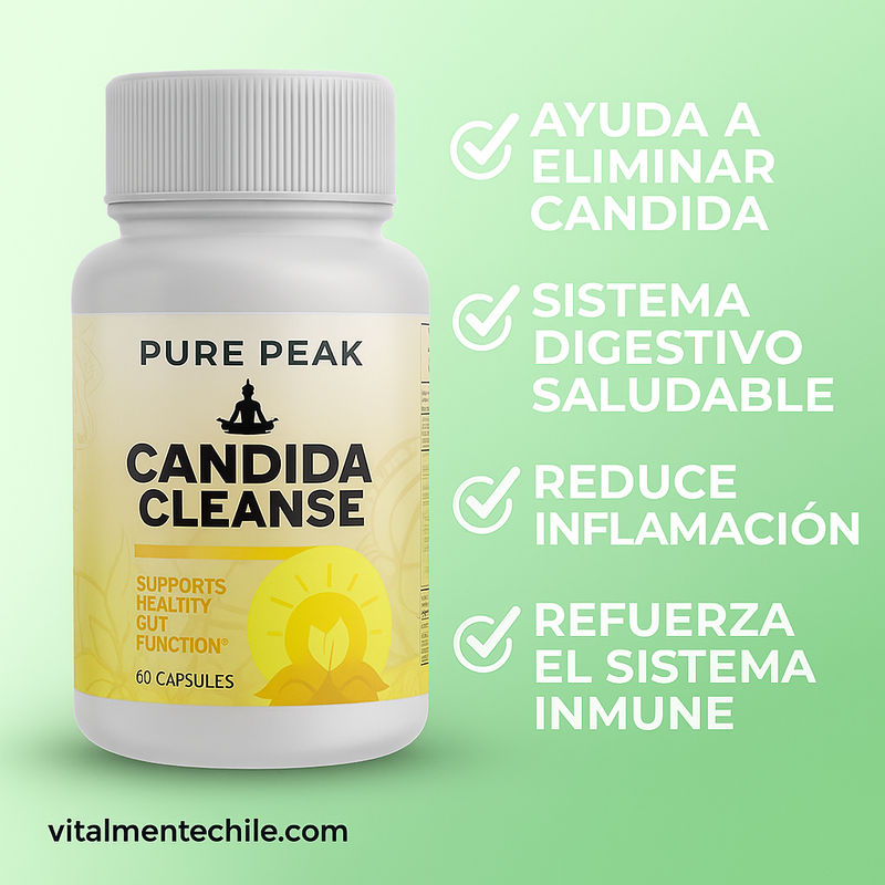 🍃CANDIDA CLEANSE 1000MG 60 CAPS🍃 El Detox Natural que Elimina Hinchazón, Fatiga y Gases💨